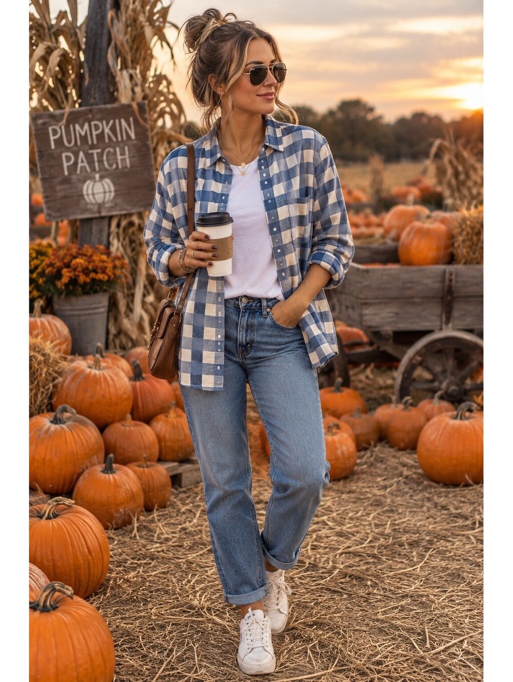 J. Crew blue plaid button down